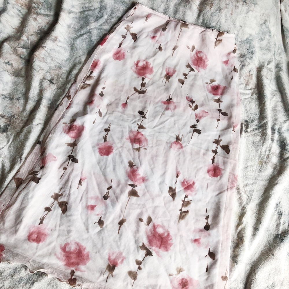 90s, Pale Pink, Rosey, Midi Straight Skirt